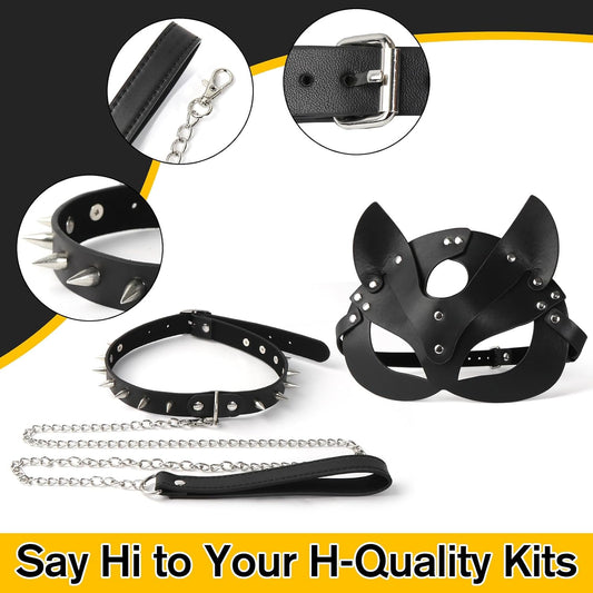 ForePlay BDSM Cat Mask Bondage Sex Restraints Set