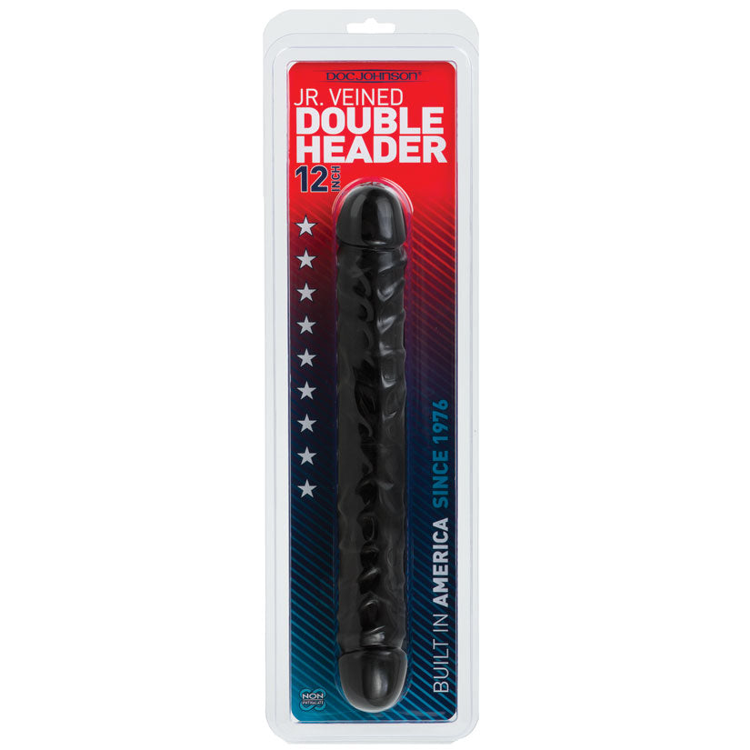 Double Header Jr. Veined - Black 12"