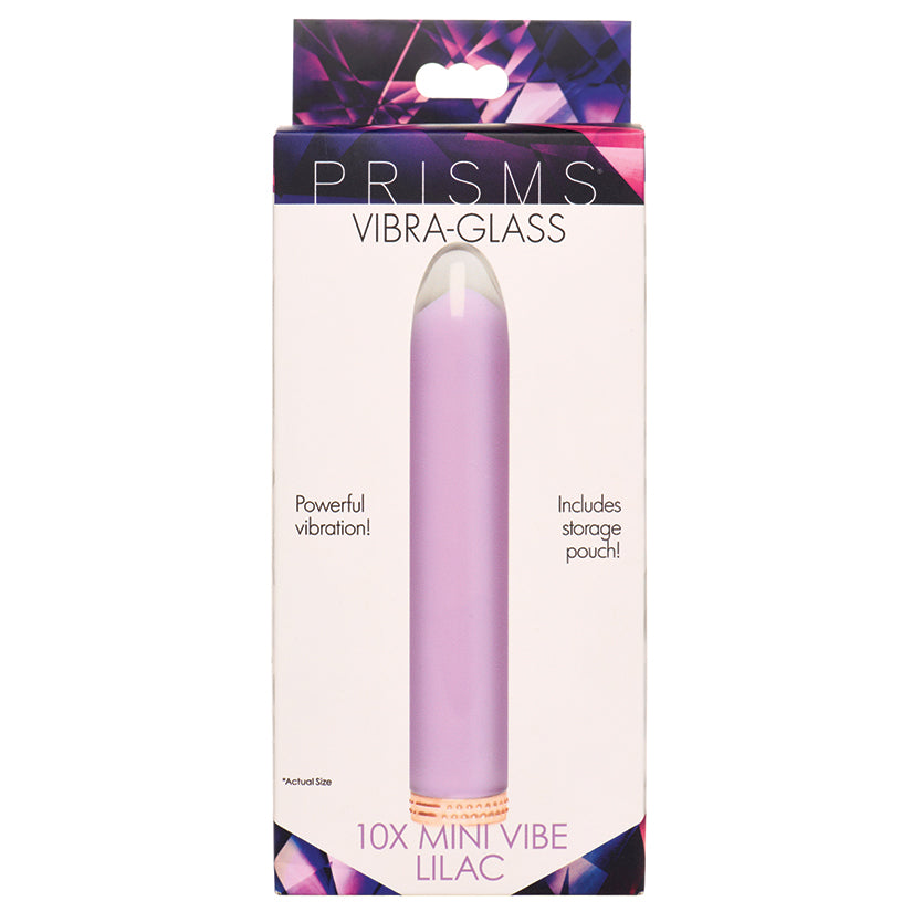 Prisms Vibra-Glass 10x Mini Glass Vibe - Lilac
