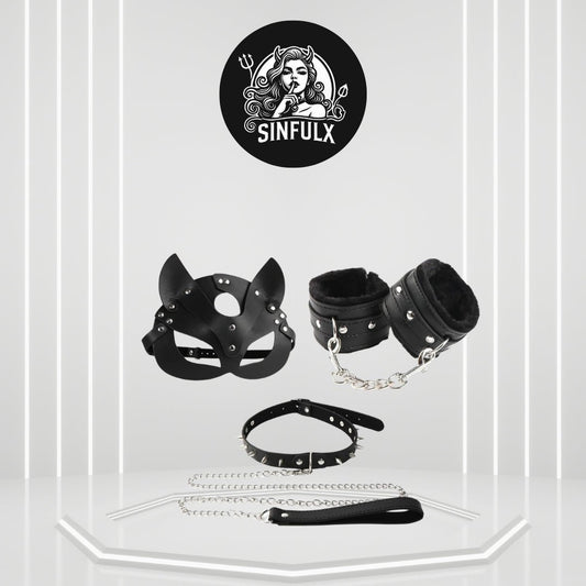 ForePlay BDSM Cat Mask Bondage Sex Restraints Set