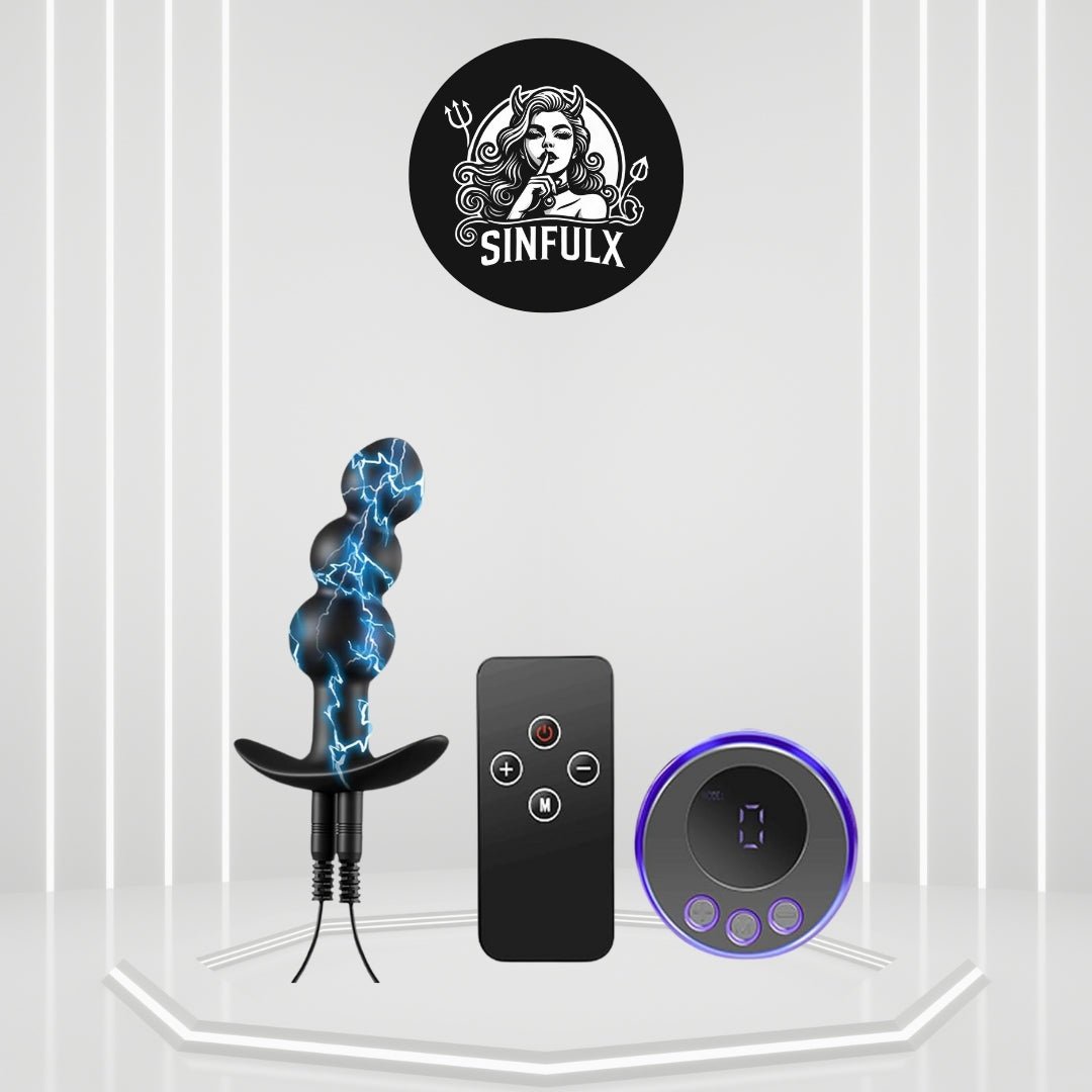 SereneGlow Electric Shock Silicone Anal Beads Plug