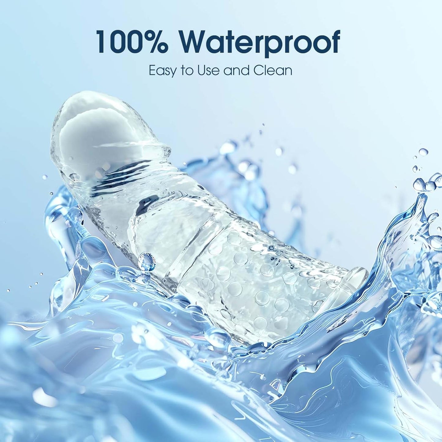 VibeX 4-in-1 transparent Vibrating Penis Sleeve