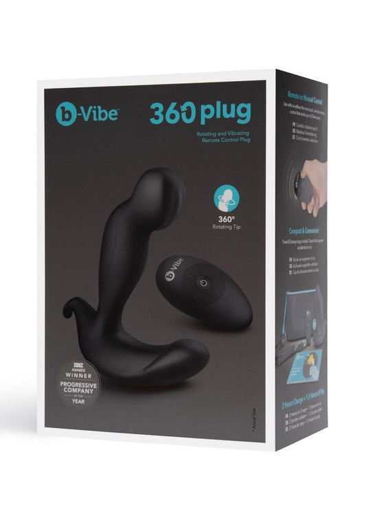 360 Plug Rechargeable Silicone Rotating and Vibrating With Remote Anal Plug