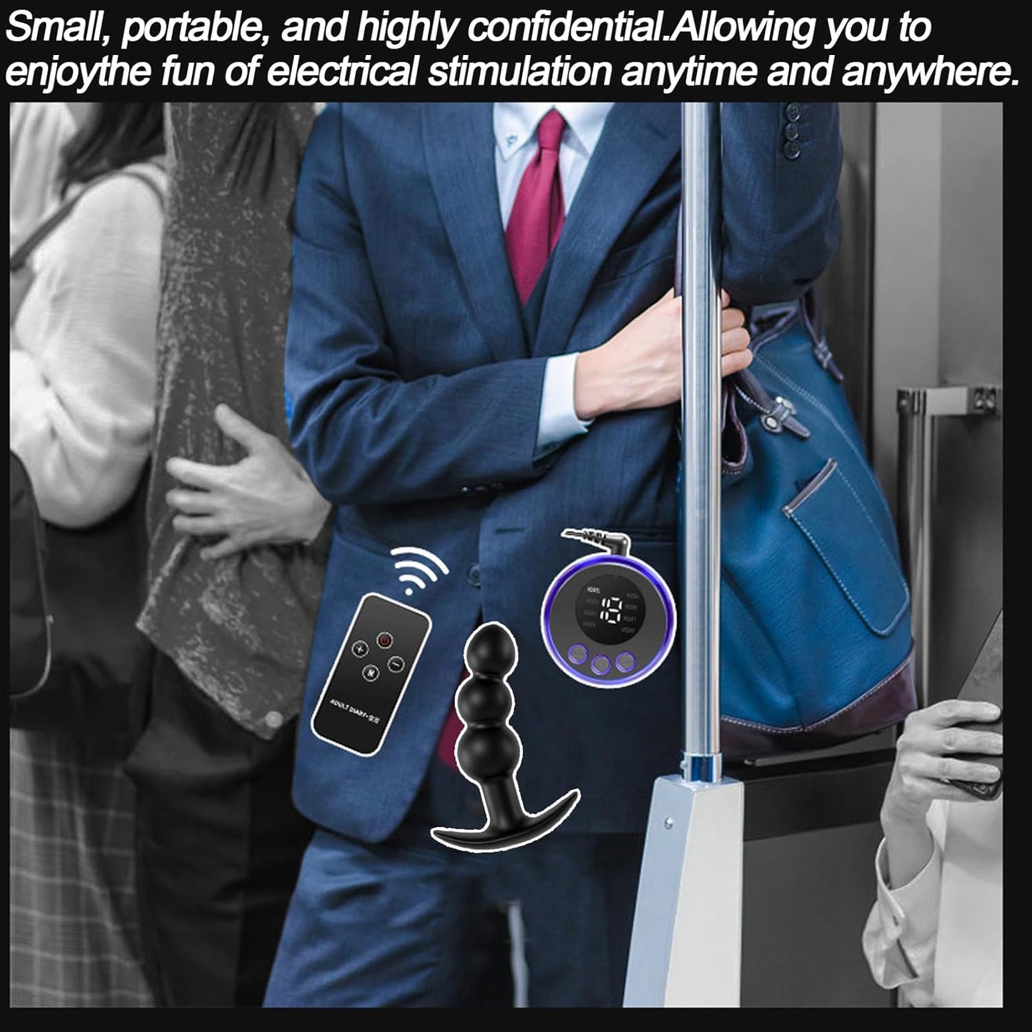 SereneGlow Electric Shock Silicone Anal Beads Plug