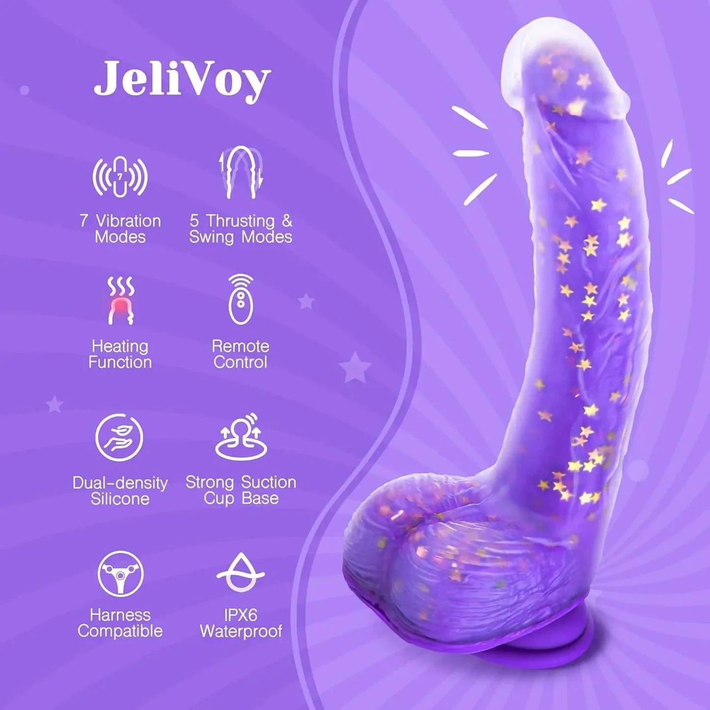 JeliVoy Thrusting Dildo Vibrator