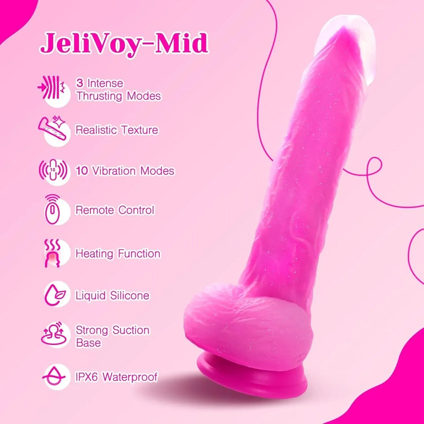 JeliVoy Thrusting Dildo Vibrator