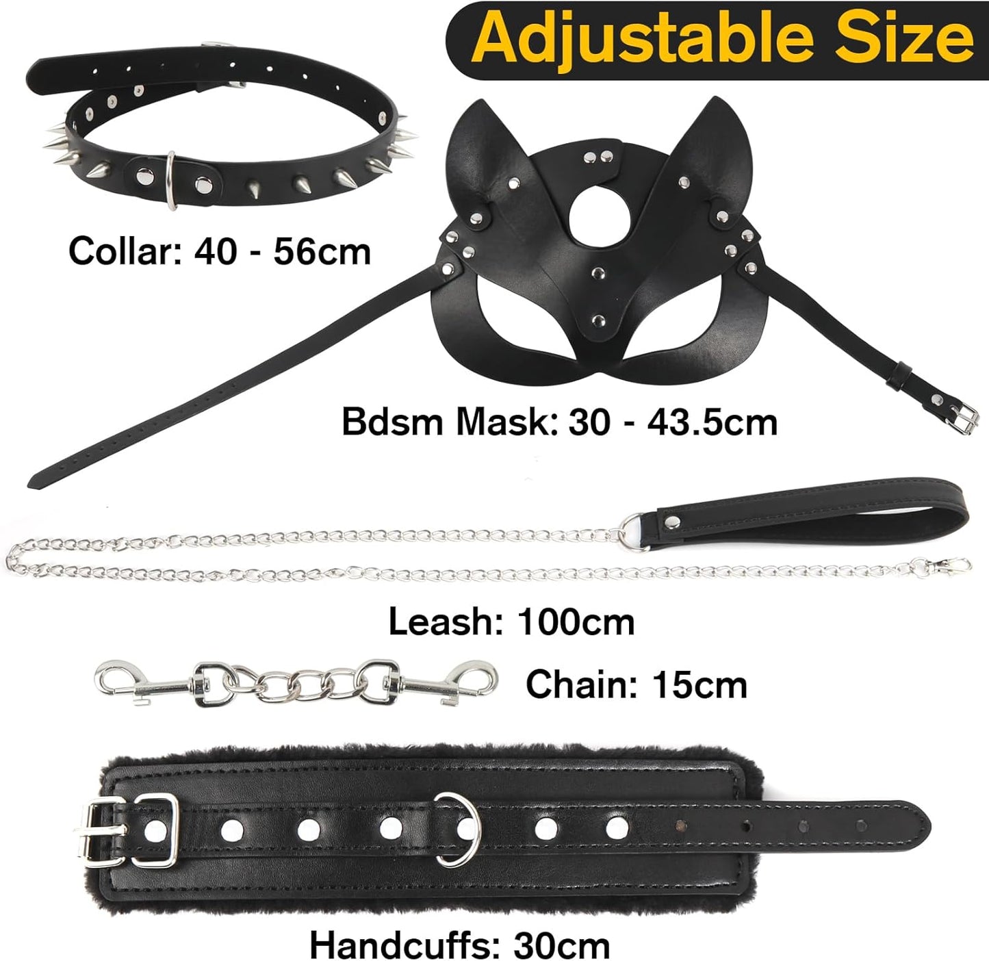 ForePlay BDSM Cat Mask Bondage Sex Restraints Set