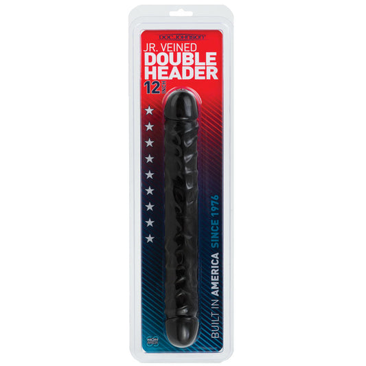 Double Header Jr. Veined - Black 12"