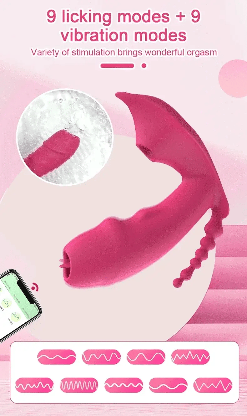 3-in-1 Bluetooth APP Controlled Dildo Vibrator with Heating & Vacuum Suction | Vagina, Clitoris Stimulator | Female Masturbator Sex Toy for Women