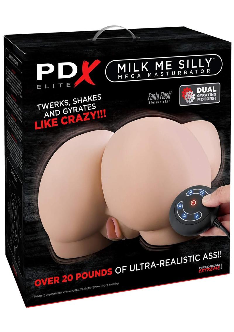 Pdx Elite Milk Me Silly Plug In Pussy and Ass Mega Masturbator with Remote Control