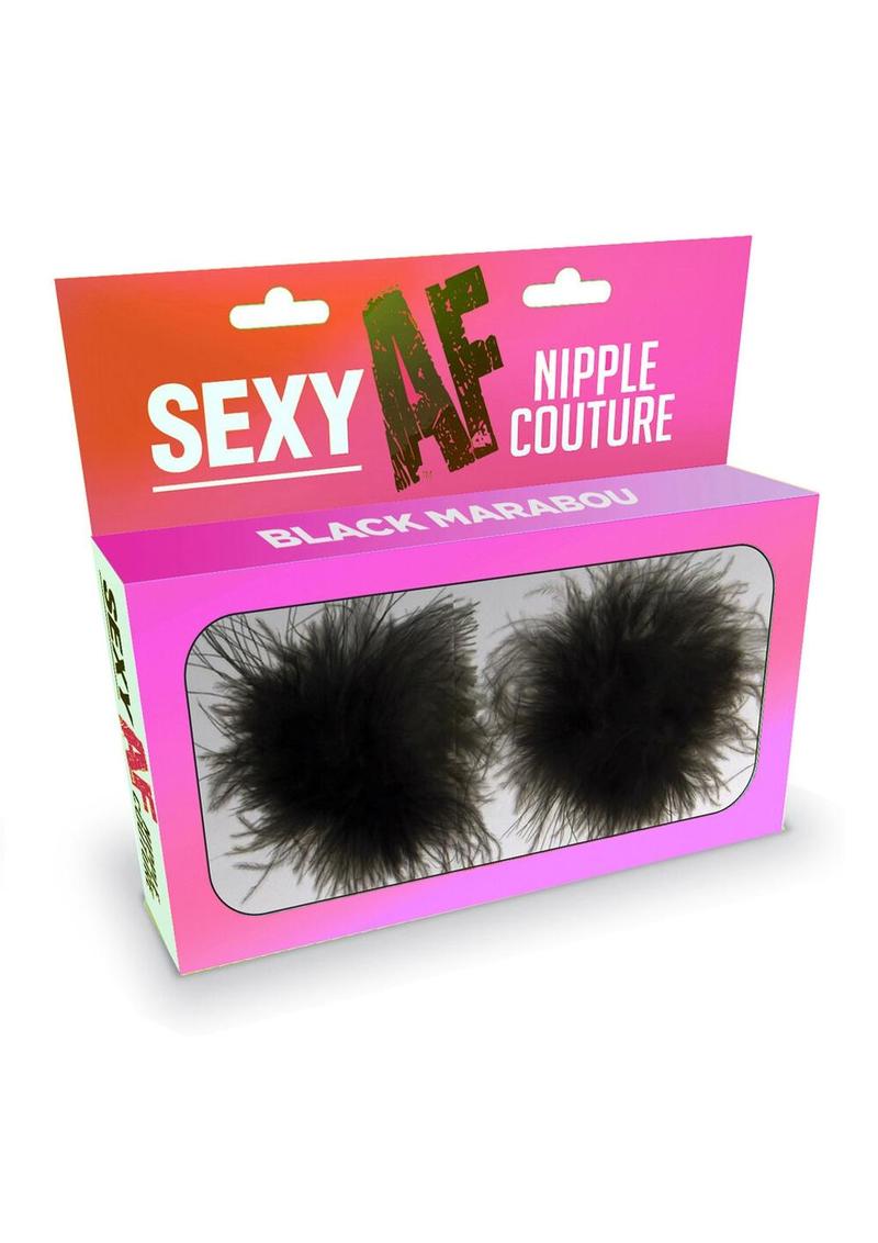 Sexy AF Marabou Nipple Couture Silicone Pasties
