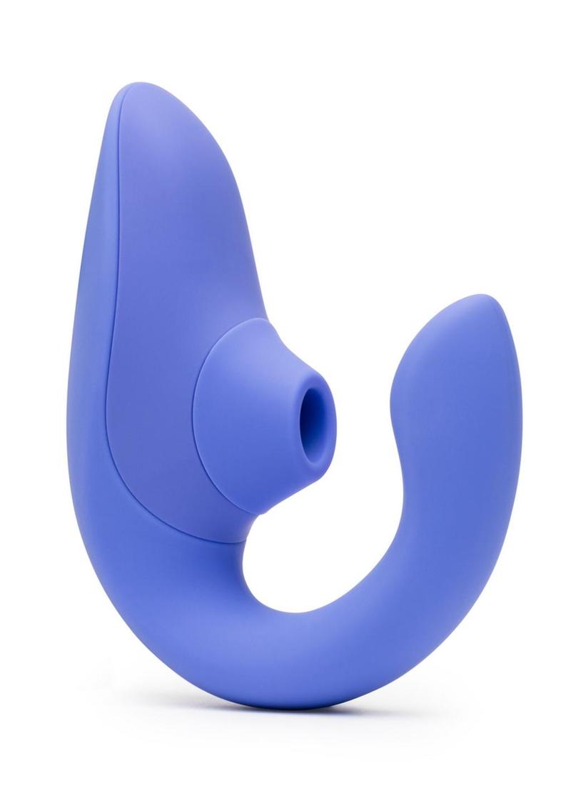 The Curve Silicone Vibrator with Clitoral Stimulator